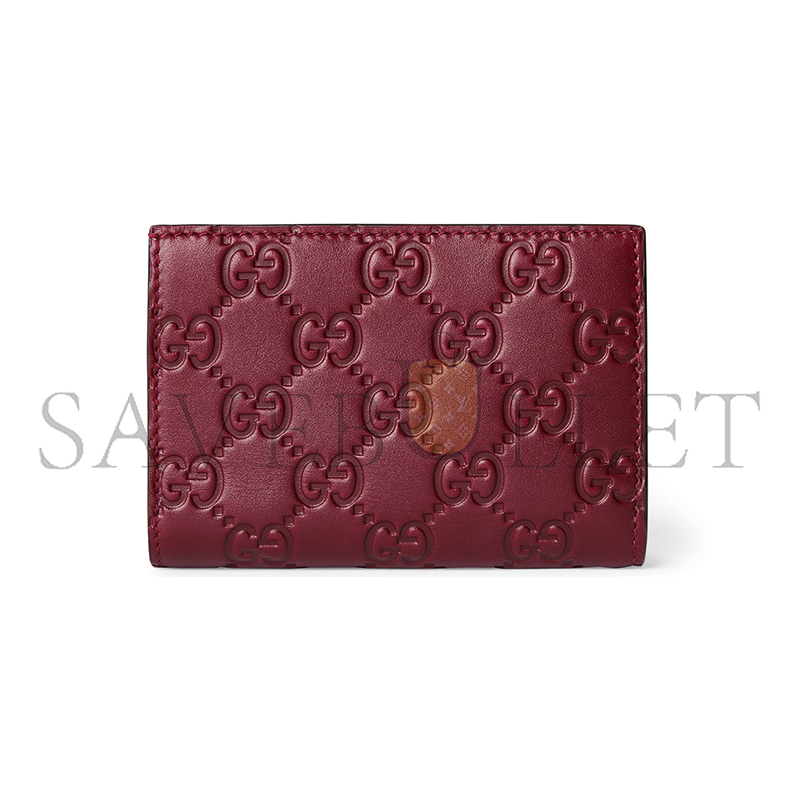 GUCCI GG EMBLEM SMALL WALLET ‎847208 (11*8.5*3cm)